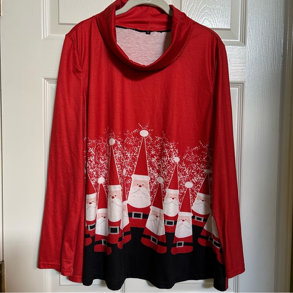 Christmas Red Santa Claus Blouse